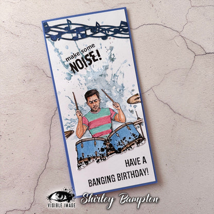 Visible Image Fluid Background 4 in x 6 in Stamp Set