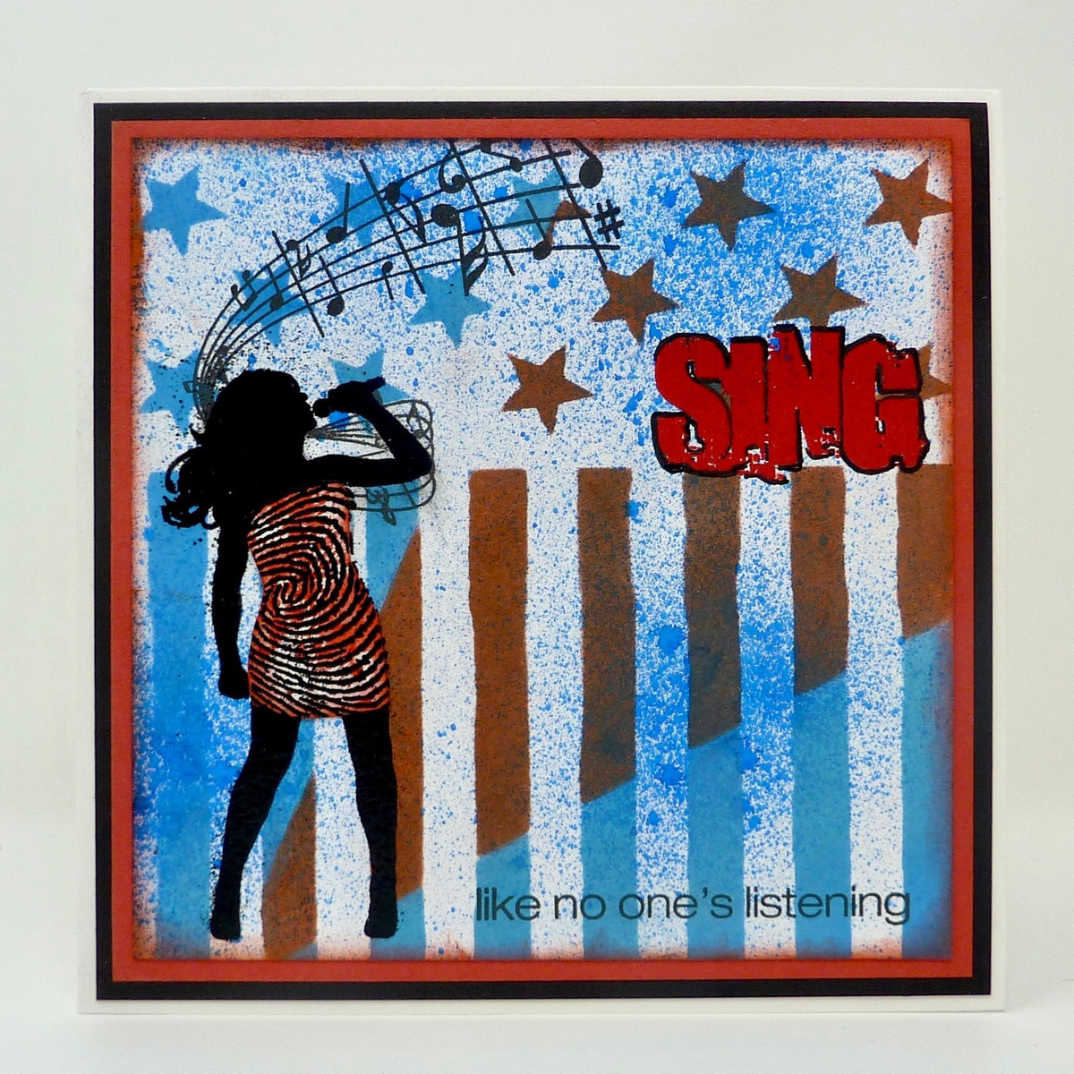 Visible Image Stars & Stripes Stencil - 6 x 6