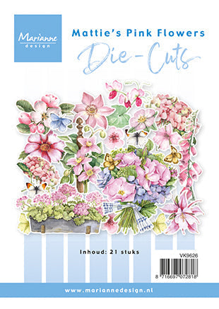 Marianne Design A6 Die Cuts - Mattie's Pink Flowers