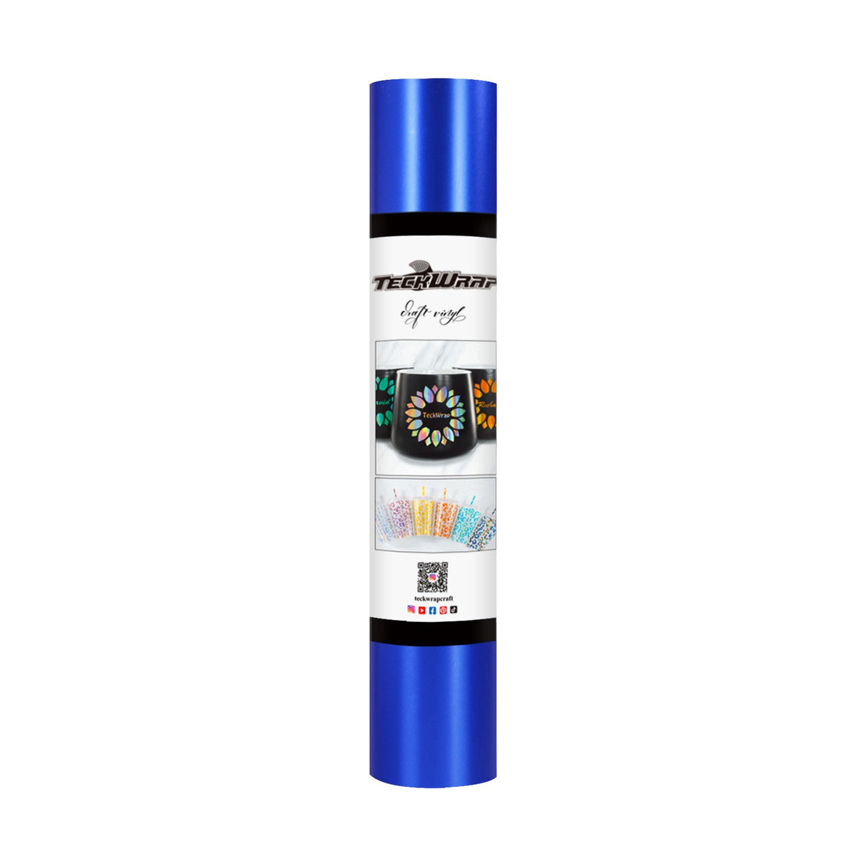 Vinyle chromé satiné métallique TeckWrap Craft – Bleu Velours | Idéal pour les décalcomanies murales, la signalisation, les graphiques automobiles et plus encore !