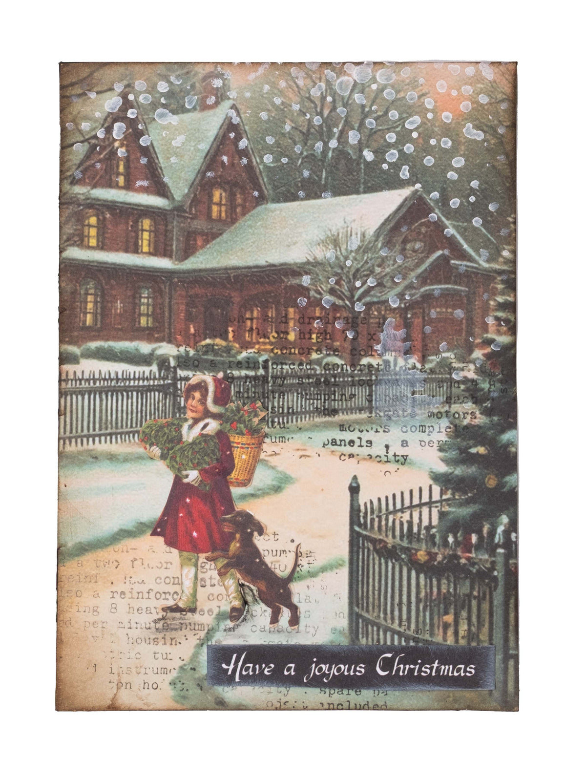 Bloc de papier pour collage SL - Essentiels de Noël vintage - 24 feuilles