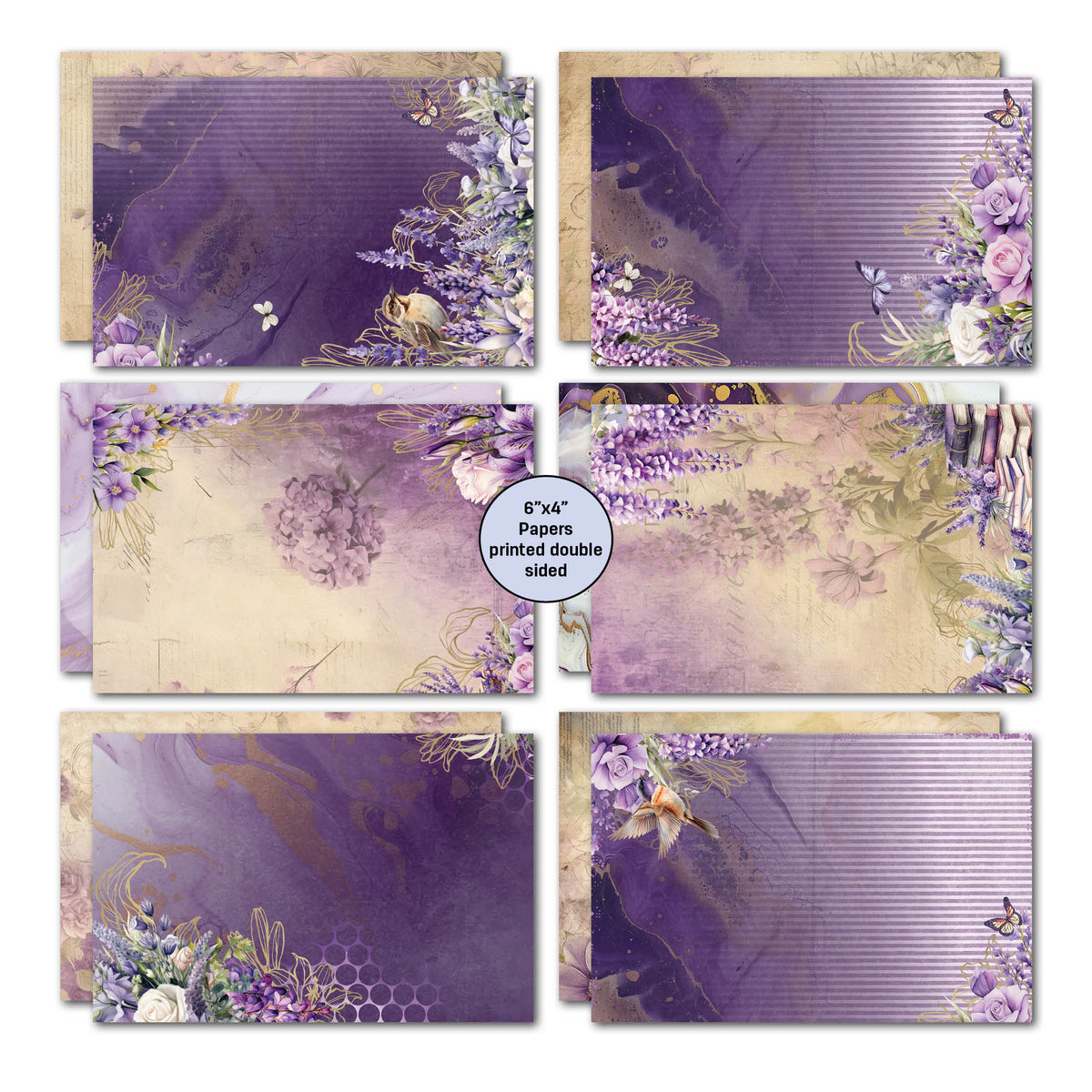 Paquet de cartes 10x15 Lilac Euphoria 3Quarter Designs
