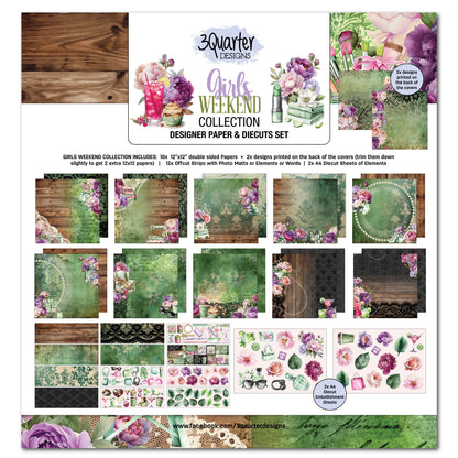 3Quarter Designs Girls Weekend 12x12 Design Paper & Diecuts Set