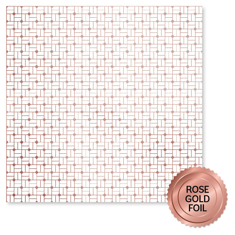 Wedding Joy Foil Rose Gold 12x12 Paper Collection 34557