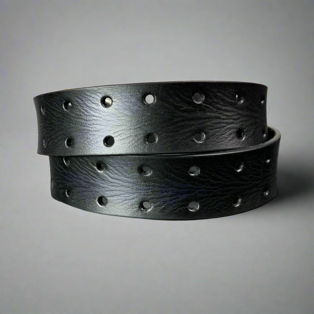 Ceinture homme en cuir grainé de buffle