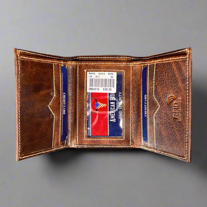 Portefeuille fin en cuir de vachette pour homme