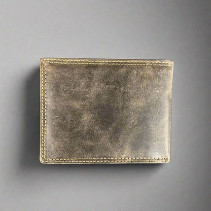 Portefeuille bifold en cuir pour homme Greenwood. Portefeuille premium avec protection RFID et compartiment dépliant