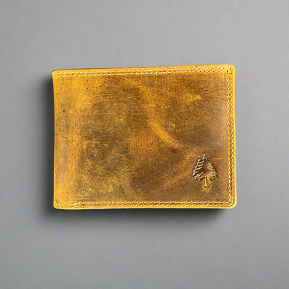 Portefeuille bifold en cuir pour homme Greenwood. Portefeuille premium avec protection RFID et compartiment dépliant