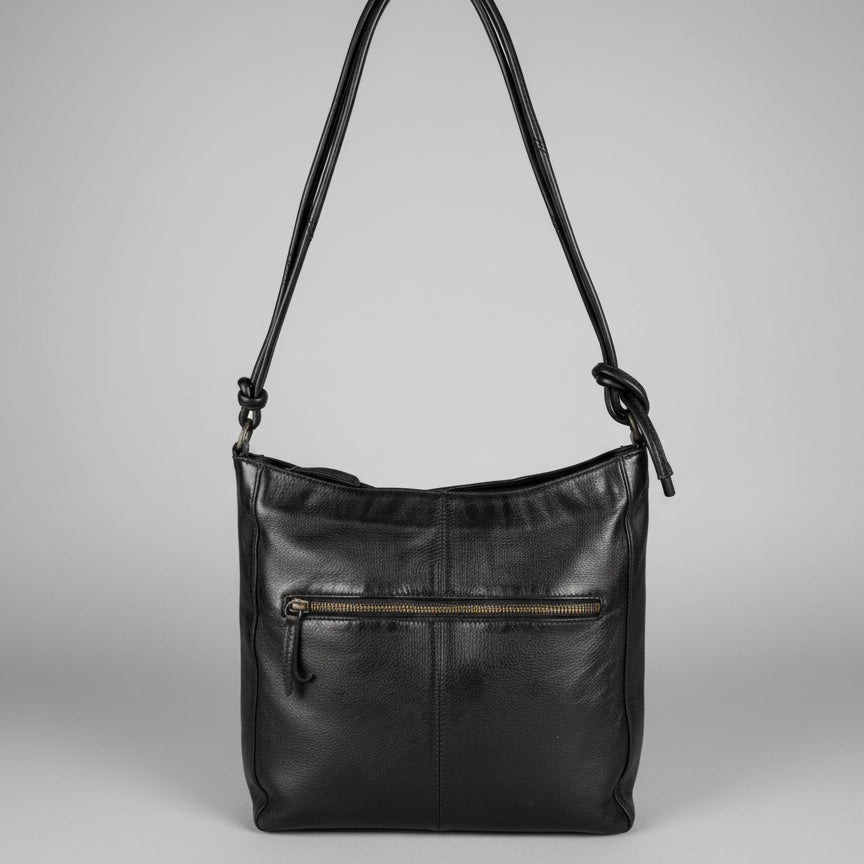 Sac bandoulière en cuir MET pour femme avec anse nouée