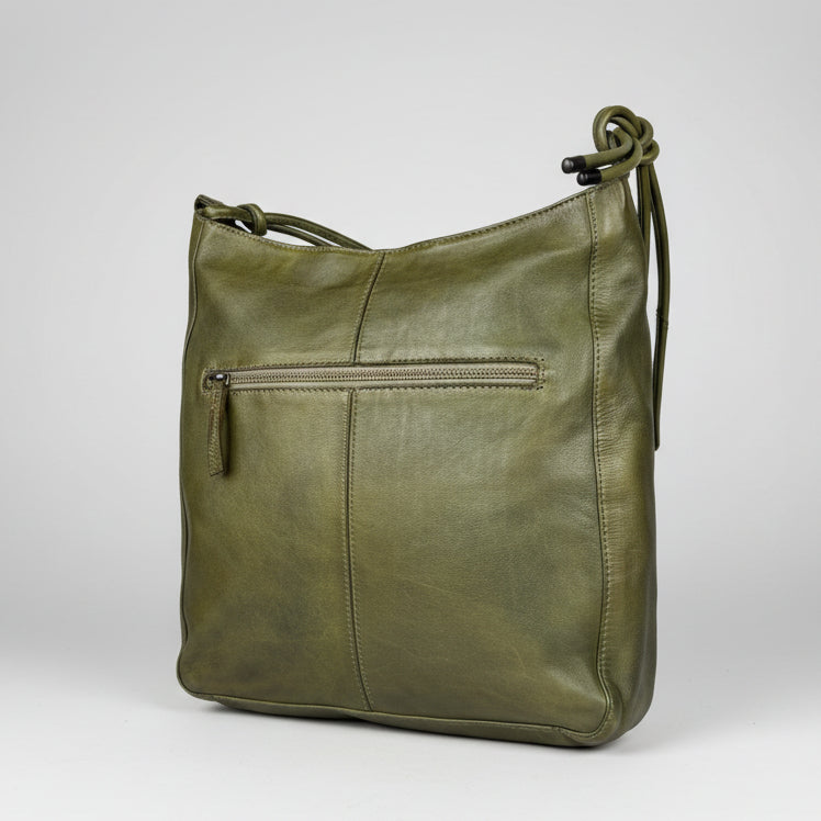 Sac bandoulière en cuir MET pour femme avec anse nouée