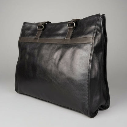MET Women's Cow Leather Tote Bag with Dual Handles