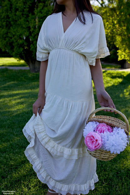 Flowy Maxi Dress with Ruffles Details