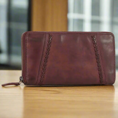 Portefeuille zippé pour femme