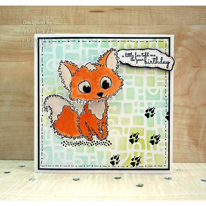 Tampon Woodware Clear Singles Fuzzie Friends Freddie Fox 4 po x 6 po