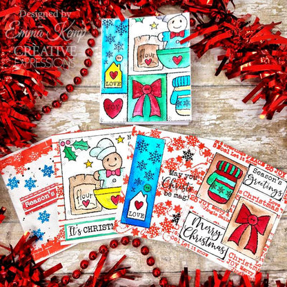 Woodware Clear Singles Winter Sampler 4 in x 6 in Stamp Set