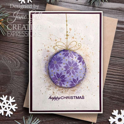 Woodware Clear Singles Paintable Baubles Circles 4 in x 6 in Stamp Set