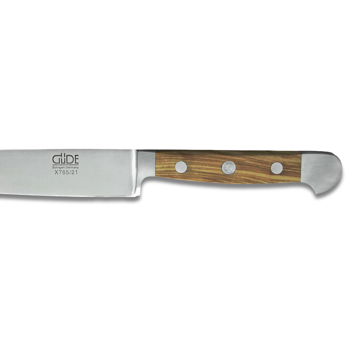 ALPHA OLIVE | Couteau à jambon / à découper 20 cm | Acier forgé / Manche en bois d'olivier
