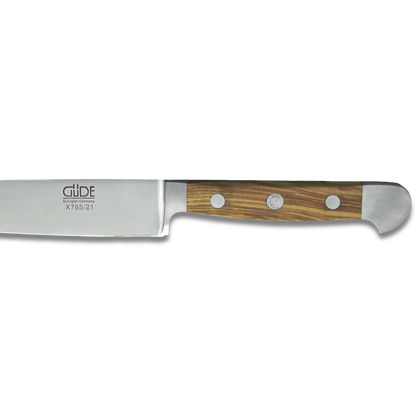 ALPHA OLIVE | Couteau à jambon / à découper 20 cm | Acier forgé / Manche en bois d'olivier
