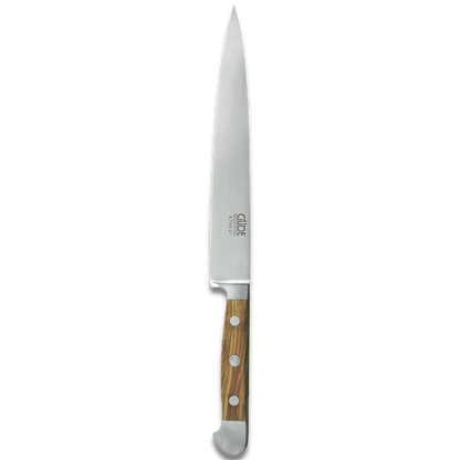 ALPHA OLIVE | Couteau à jambon / à découper 20 cm | Acier forgé / Manche en bois d'olivier