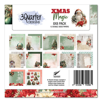 Bloc de papier 3Quarter Designs Xmas Magic 8x8