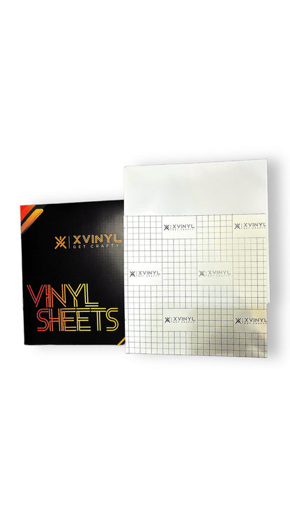 Vinyle adhésif permanent brillant XVinyl Pro avec support PET - Vinyle artisanal compatible Cricut Silhouette Cameo pour panneaux, décoration intérieure, scrapbooking, autocollants pour tasses DIY
