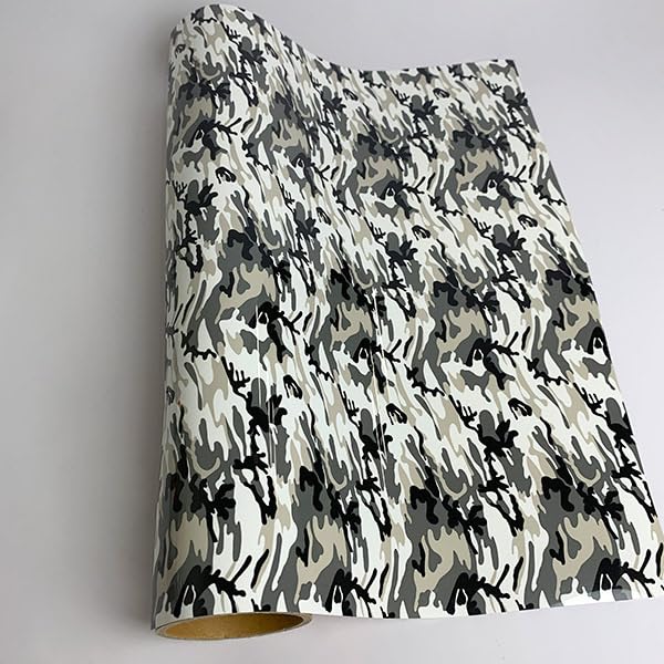 XVinyl HTV Motif camouflage gris