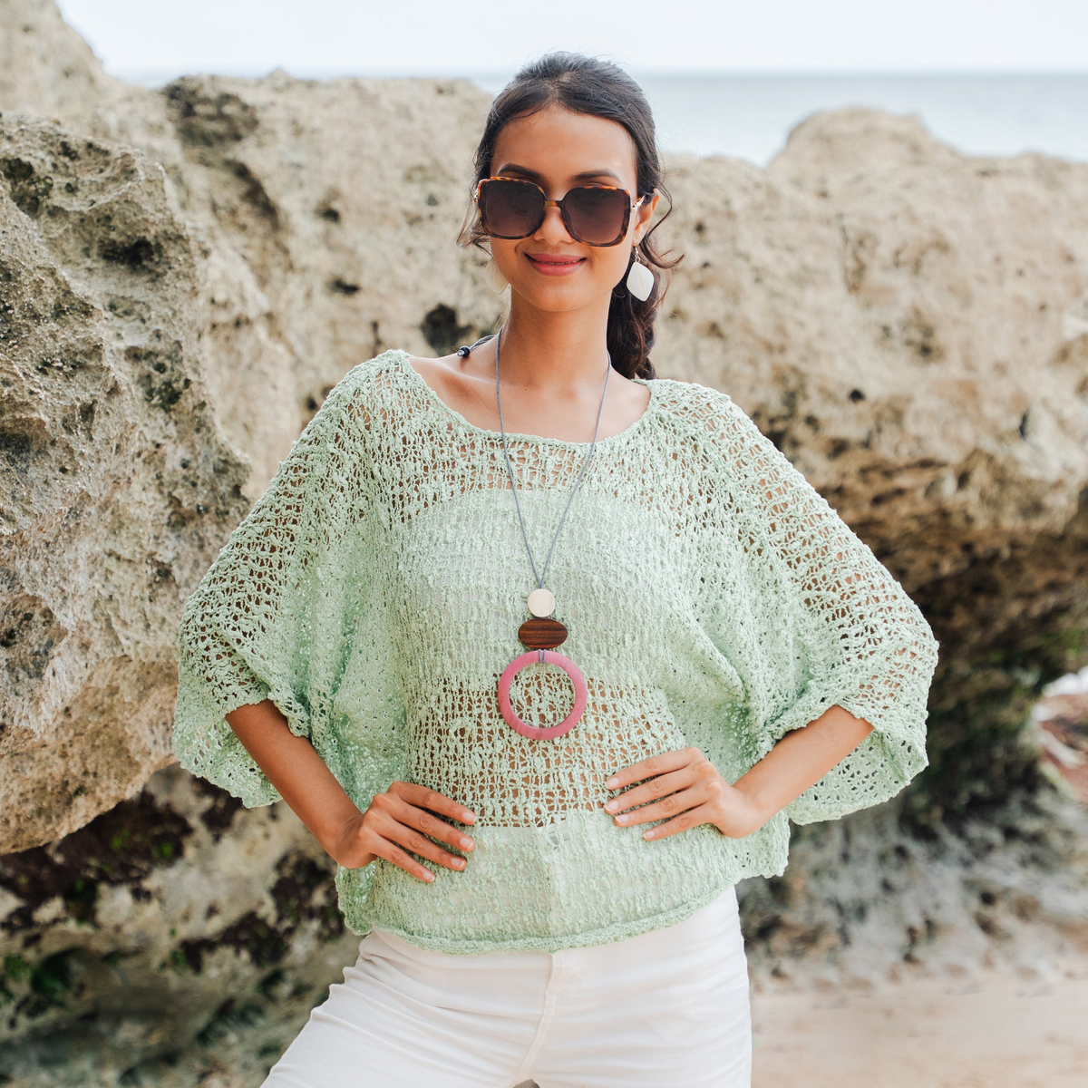 Short Sleeved Top - Pistachio