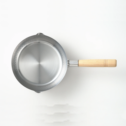 Casserole Yoshikawa Yukihira 20 cm | 2,1 L en acier inoxydable avec manche en bois