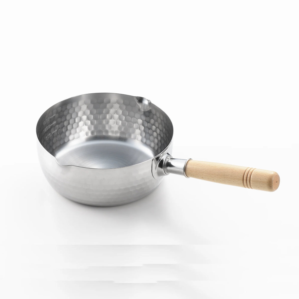 Casserole Yoshikawa Yukihira 20 cm | 2,1 L en acier inoxydable avec manche en bois