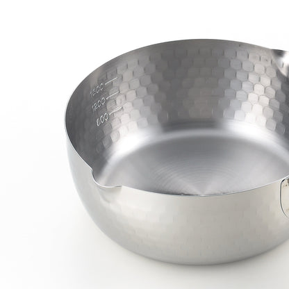 Casserole Yoshikawa Yukihira 20 cm | 2,1 L en acier inoxydable avec manche en bois