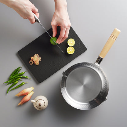 Casserole Yoshikawa Yukihira 20 cm | 2,1 L en acier inoxydable avec manche en bois