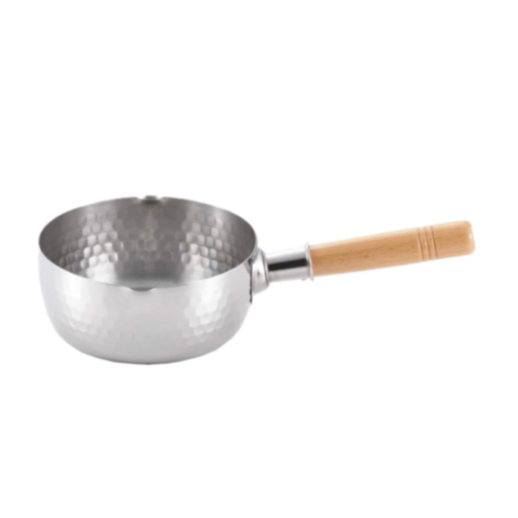 Casserole Yoshikawa Yukihira 20 cm | 2,1 L en acier inoxydable avec manche en bois