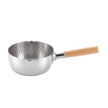 Casserole Yoshikawa Yukihira 20 cm | 2,1 L en acier inoxydable avec manche en bois