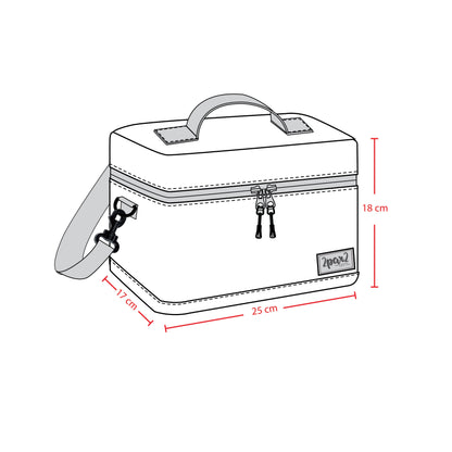 Lunch Box Navy Dinosaur Print