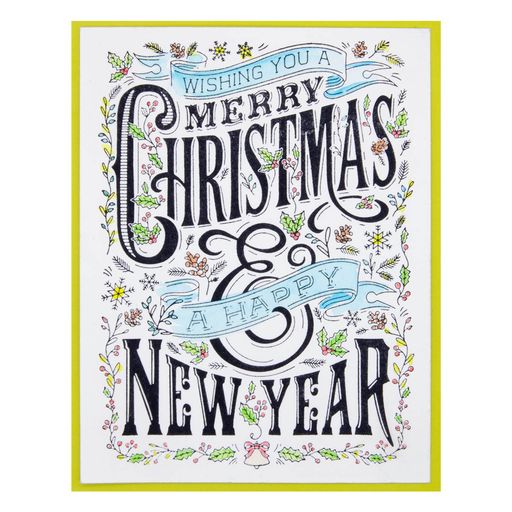Plaque d'impression Joyeux Noël et Bonne Année de la collection de Noël BetterPress
