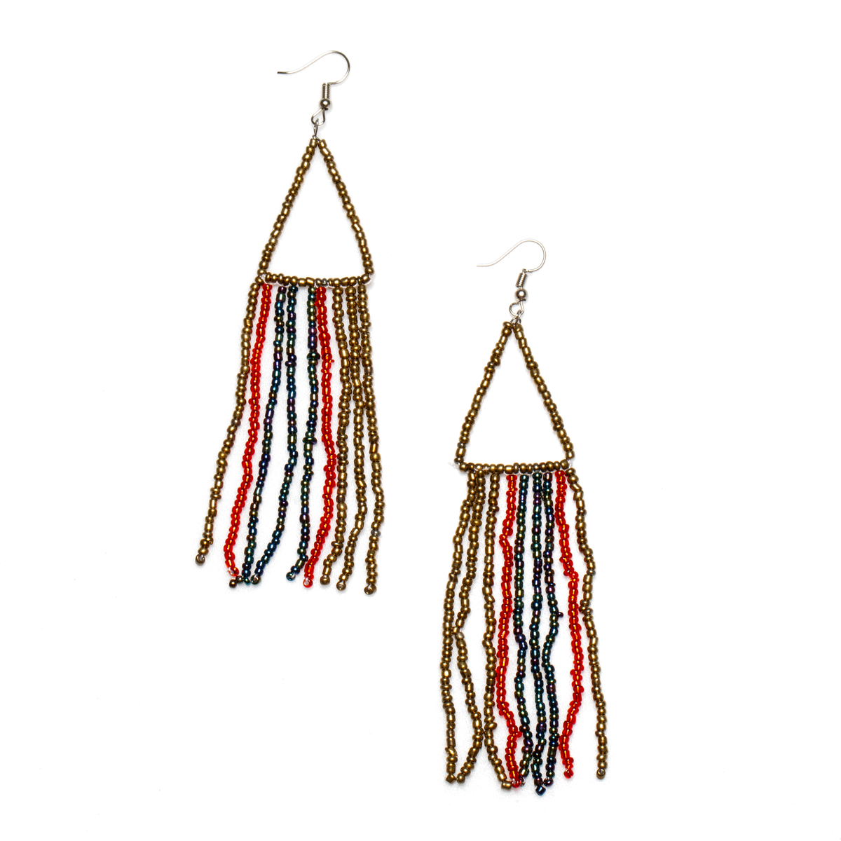Boucles d'oreilles pendantes perlées