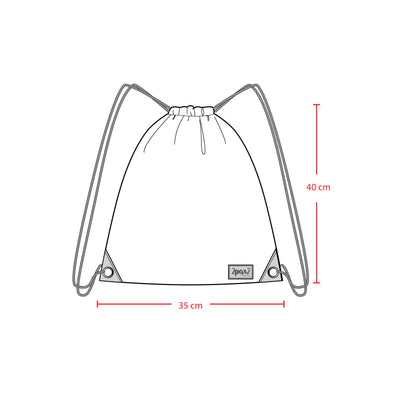 Drawstring Bag Blue And Orange Gradient