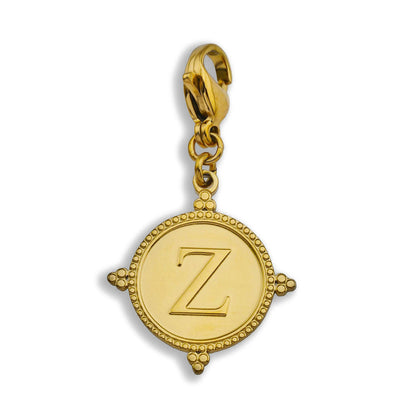 Gold Ornate Alphabet Letter Charms (A–Z) for Necklaces & Bracelets