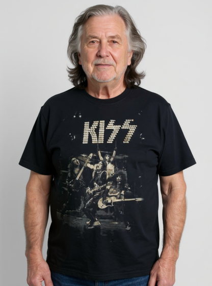 T-shirt noir KISS Discharge