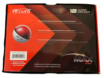 Balles de golf Accufli Max Distance blanches