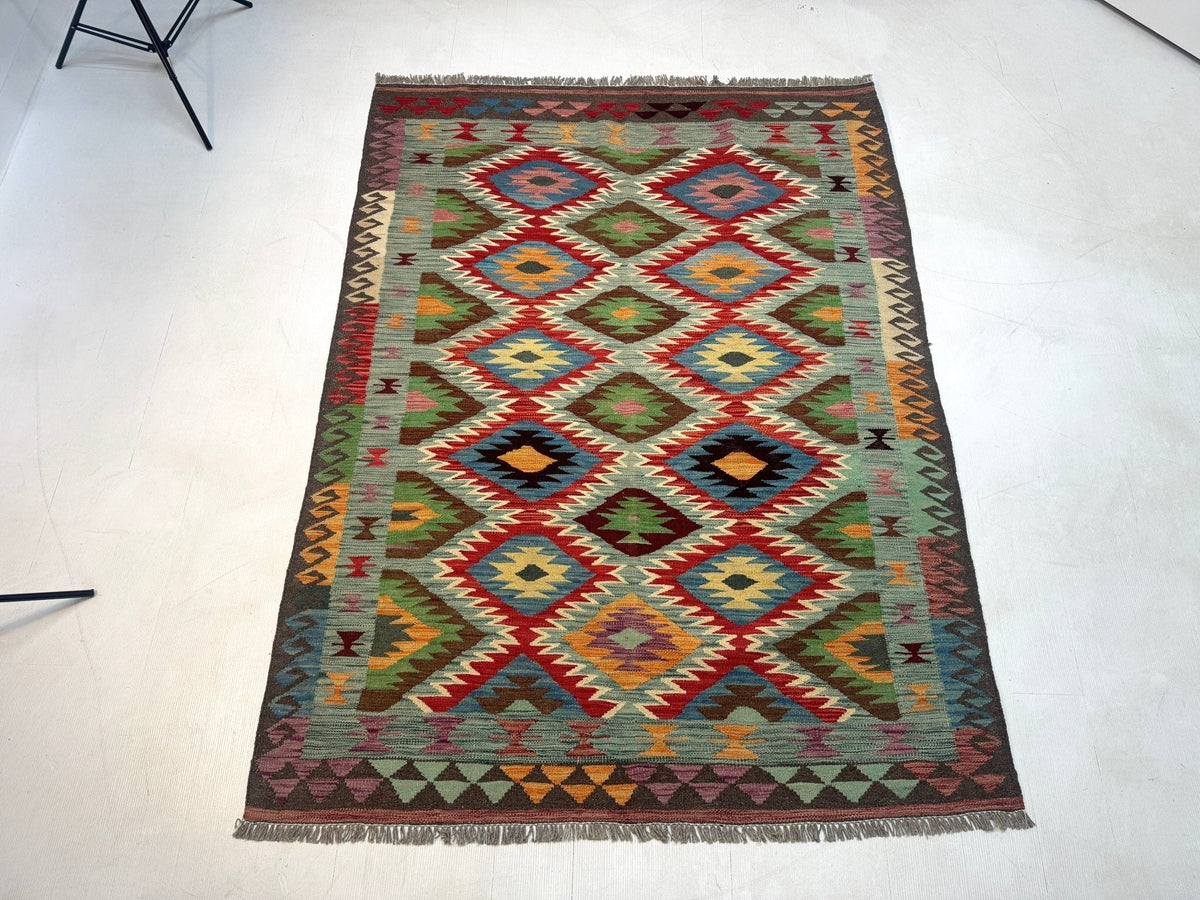 Afghan Maimana Kilim Rug | 5' x 6' 7"