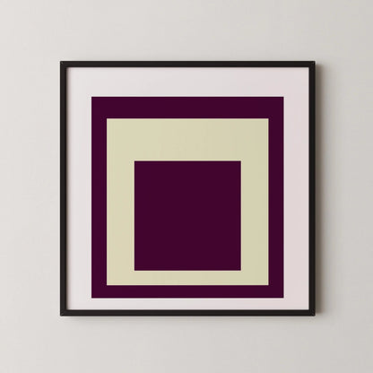 Impression d'art « Dessert » inspirée de Josef Albers, « Hommage au carré » Giclée moderne du milieu du siècle, option encadrée