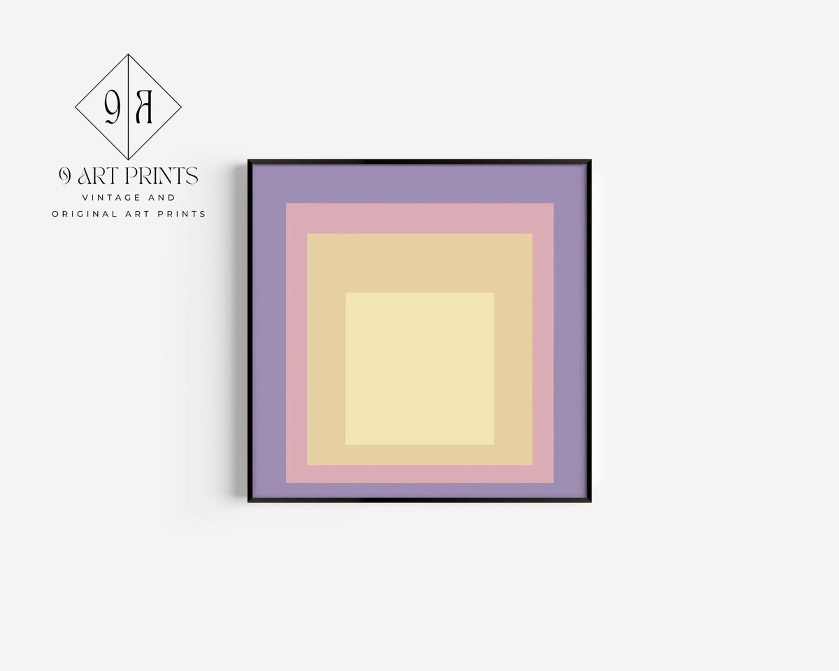 Josef Albers Inspired ‚ Dusk‚Äô Art Print: Mid-Century Modern Homage to the Square