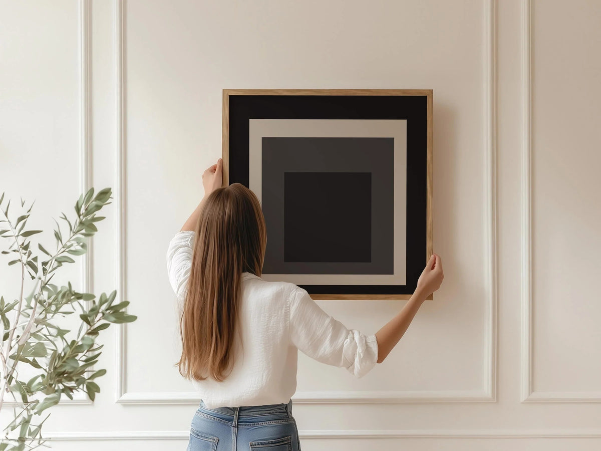 Josef Albers Inspired - Elegance - Homage to the Square Giclee Print: Mid-Century Modern Art