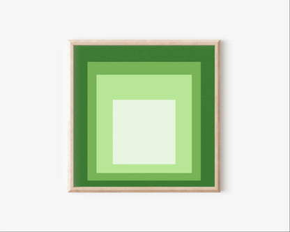 Josef Albers Inspired 'Homage to the Square' Giclee Print: Mid-Century Modern Art