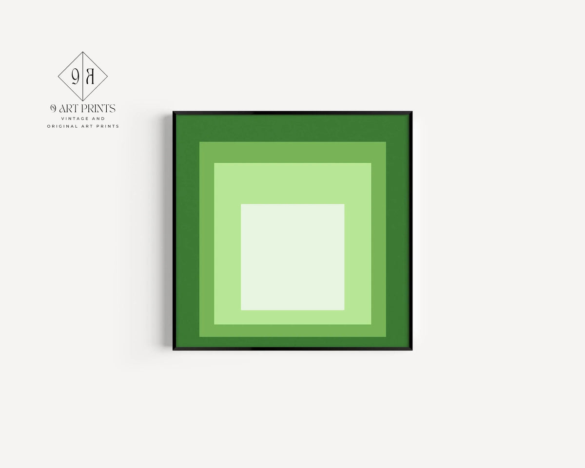 Josef Albers Inspired 'Homage to the Square' Giclee Print: Mid-Century Modern Art