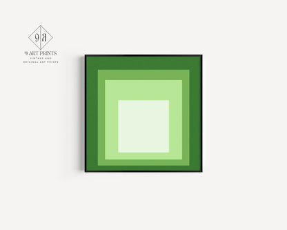 Josef Albers Inspired 'Homage to the Square' Giclee Print: Mid-Century Modern Art