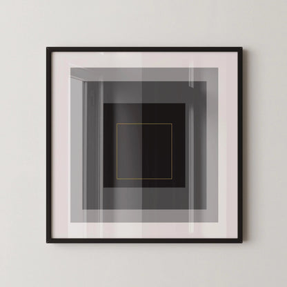 Josef Albers Inspired Homage to the Square Giclee Print: Mid-Century Modern Art (1x1)