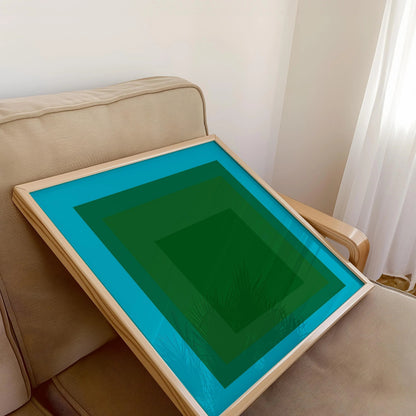 Josef Albers Inspired 'Madagascar' Giclee Print: 'Homage to the Square' Mid-Century Modern Art, Framed Option