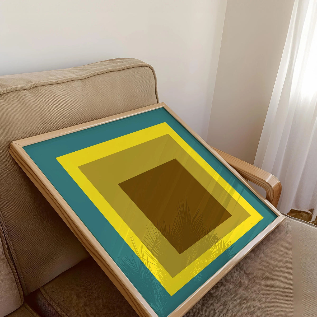 Josef Albers Inspired ‚ÄúMemento‚Äù Homage to the Square Giclee Print: Mid-Century Modern Art